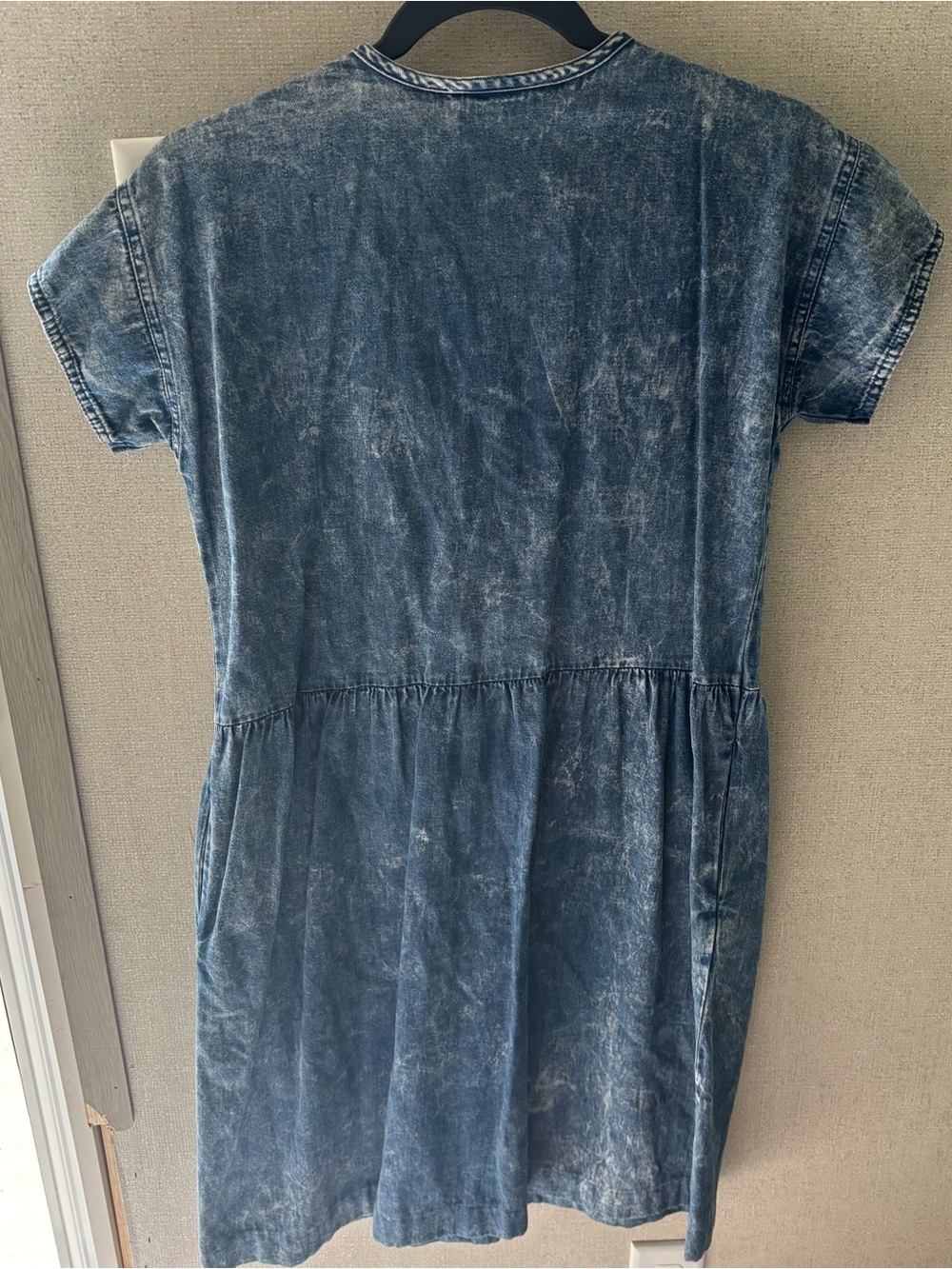 Vintage 80s Oscar de la Renta for Swirl Acid Wash Denim Dress Neiman Marcus - Picture 7 of 13